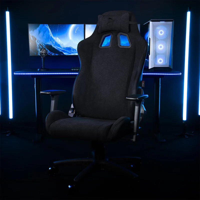 Arozzi Avanti Soft Fabric Office & Gaming Chair - Pure Black, Black