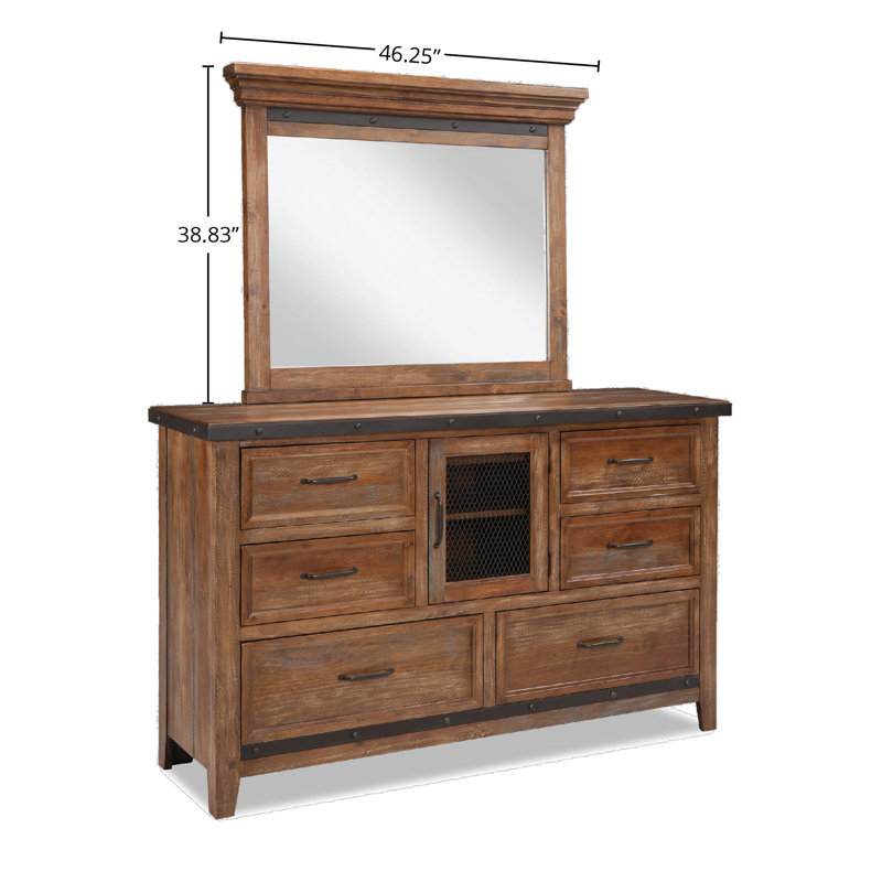 Dargan Landscape Mirror, Canyon Brown