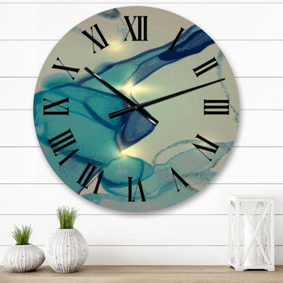 Horloge murale or et fusion liquide Art I - Glam