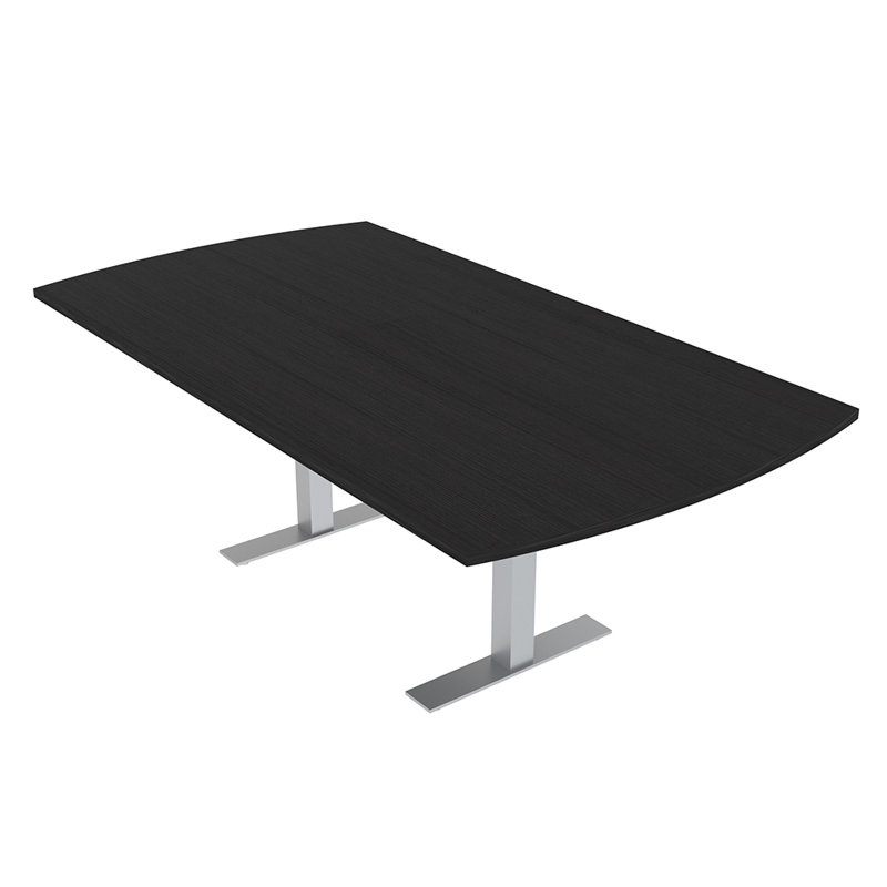 Table de conférence Pavert Arc, Argent argent, Cyprès noir, L 84 po x l 48 po