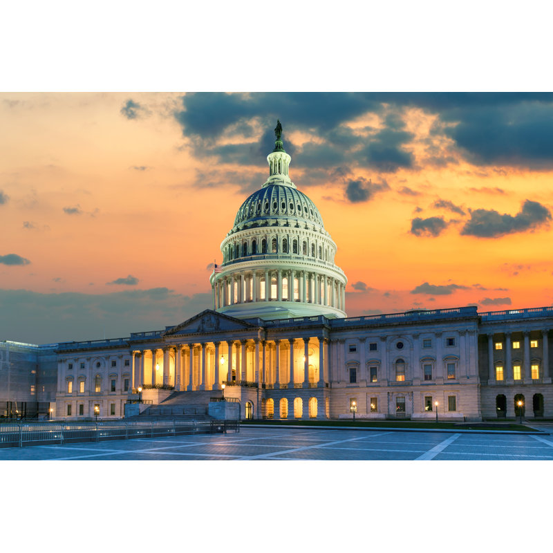United States Capitol Building - Wrapped Canvas Print, 30cm H x 46cm W