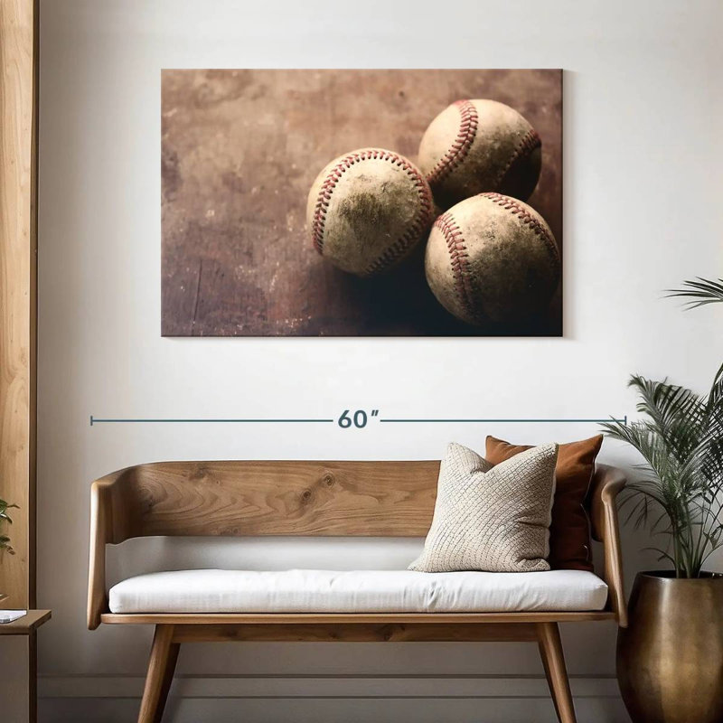 Sireci Baseball Trio, 30" H x 45" W