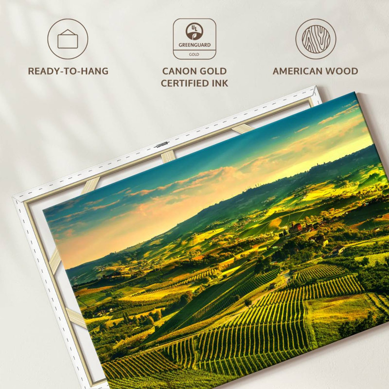 Alvord Sunlit Langhe Vineyard, H 20 po x l 30 po