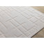 Tapis crème à rayures neutres-642212395