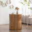 Table d'appoint cylindrique avec texture en relief vertical - style rétro