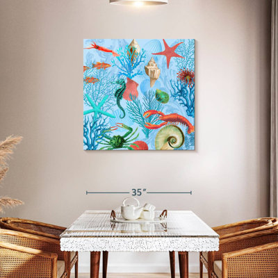 Brampt Coral On Blue Classic