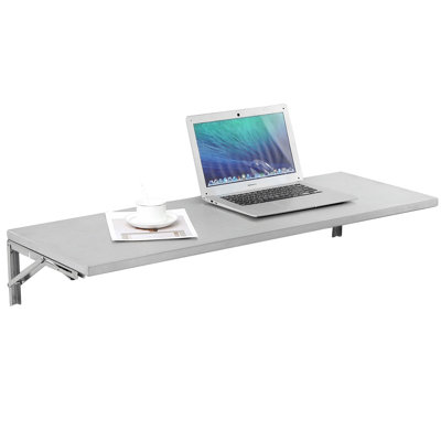 Stainless Steel Wall Mounted Desk & Laundry Folding Table - Durable Design by Ebern Designs