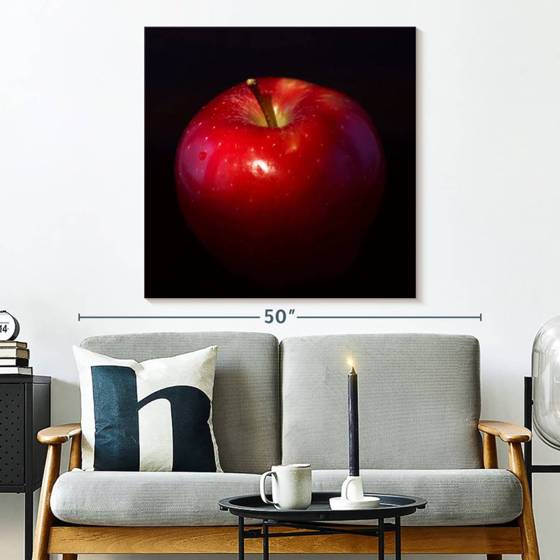 Pomme rouge brillante Yarlin, H 33 po x l 33 po