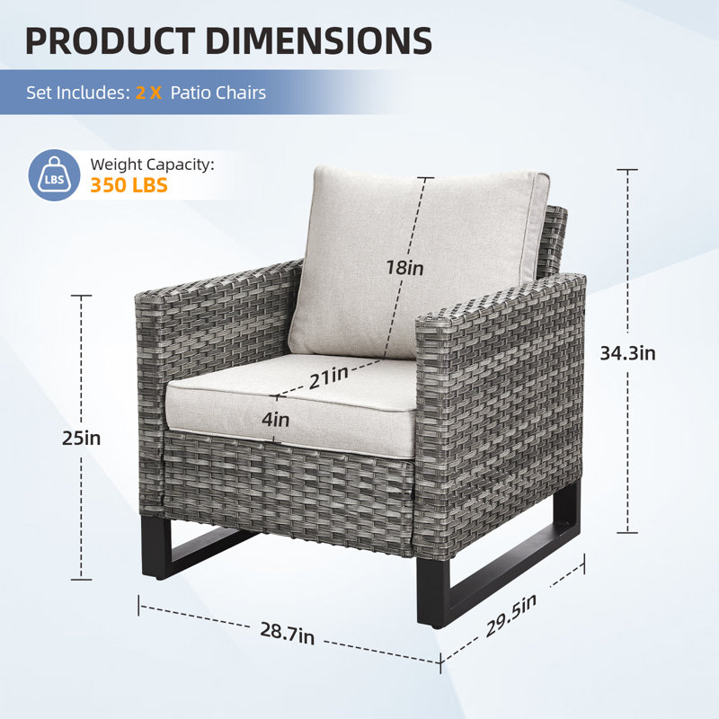 Fauteuil d'extérieur en osier pour 2 personnes Silviea, Beige