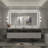Molly Framelss or Framed LED Anti-Fog Tempered Glass Wall Bathroom Vanity Mirror - UL Certified-465619285-435387570