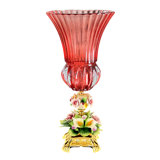 Classic Pedestal Rose Vase - 9 X 18 Inches
