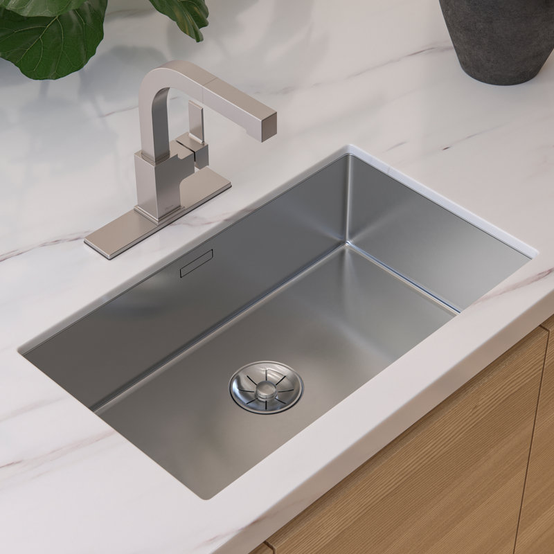 Robinet de cuisine à poignée simple Arkitek, Acier inoxydable
