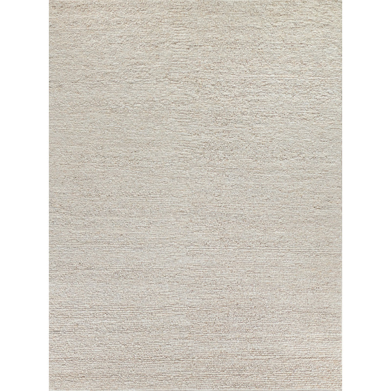 Borelli Wool Area Rug in Beige, Rectangle 9' x 12'
