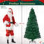 Pre Lit Fiber Optic Fir Christmas Tree with Multicolor Lights Star and Topper Metal Stand-735773755