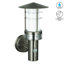 Budapest Brushed Stainless Steel 33.5cm H Outdoor Wall Lantern with Dusk to Dawn