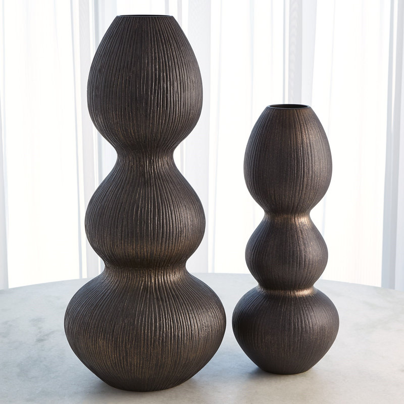 Handcrafted Table Vase, 26.5" H x 12" W x 12" D, White