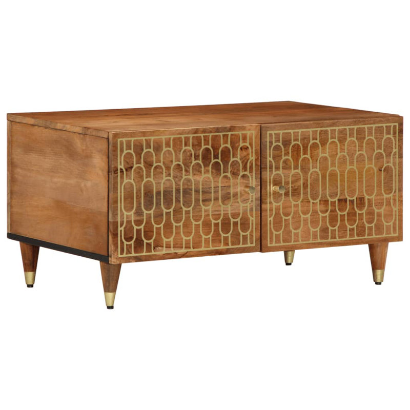 Afsaneh Coffee Table with Storage, Brown, Brown/Gold
