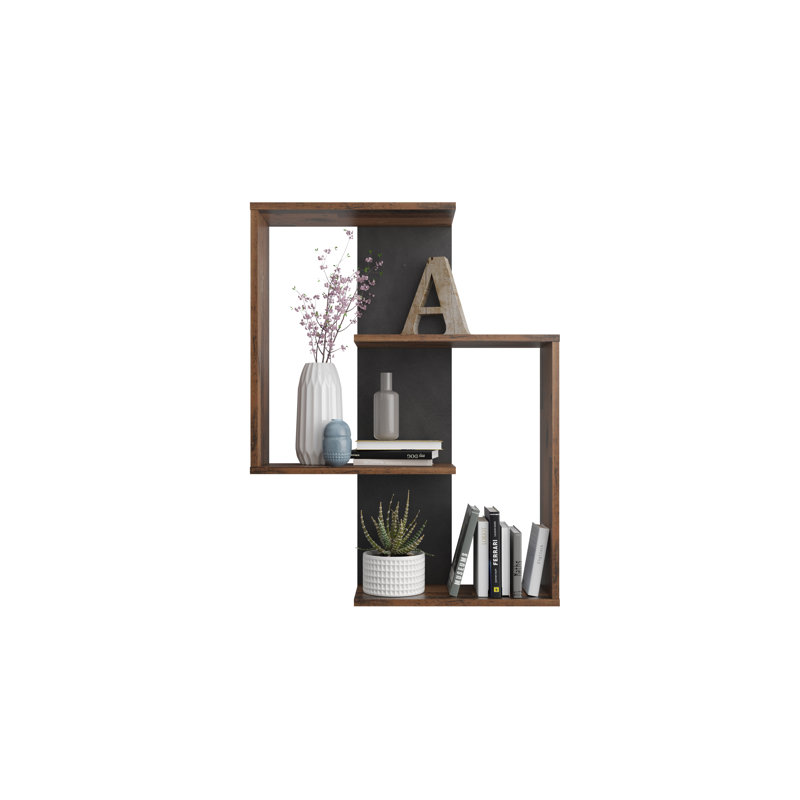 Bridlington 4 Piece Bracket Shelf, Dark Matera