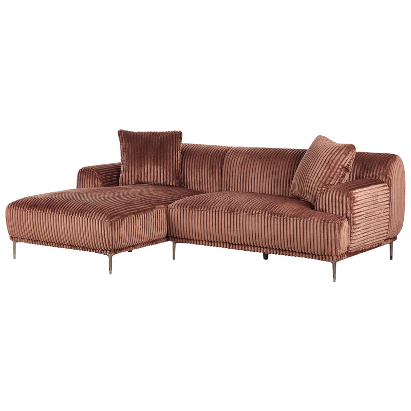 STENUM 3 Seater Sofa & Chaise, Left Hand Facing, Brown