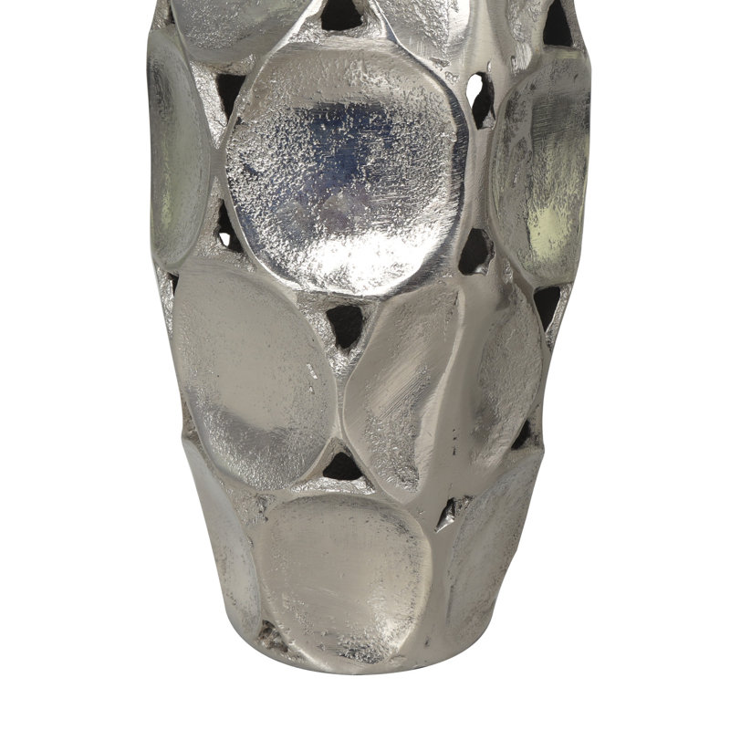 Vase de table en grès Elyjah, Argent