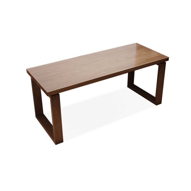 Bureau rectangulaire en bois massif brun clair, H 29,53 po x l 55,12 po x P 23,62 po