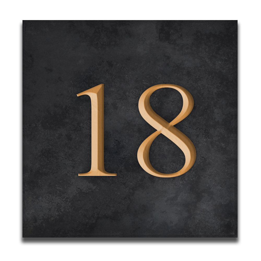 Velia 17.78Cm H Slate Surface Mount House Number
