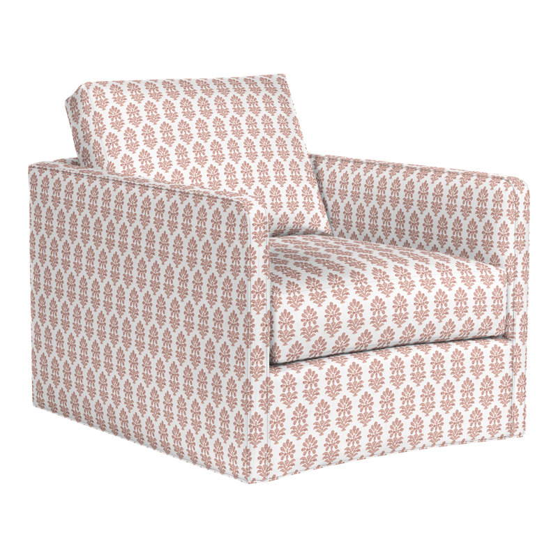 Chaise pivotante Wynne, Perigold Francine Dusty Rose