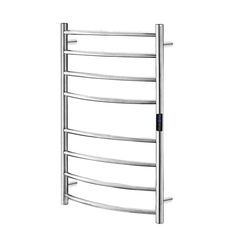Chauffe-serviettes électrique 8 bars, Argent poli