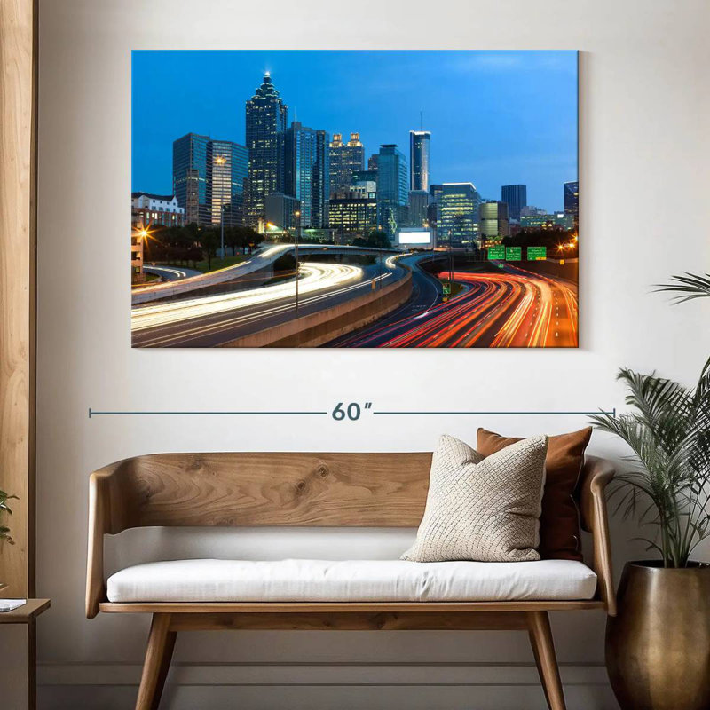 Ravi Downtown Atlanta Light Trails, H 34 po x l 51 po