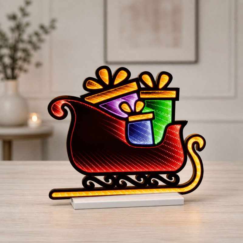 Traîneau du Père Noël Ekkolight, 17.25"