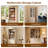 Hazeghi Double Glass Doors and Four Layers of Adjustable Shelving &Bookcase-1874906