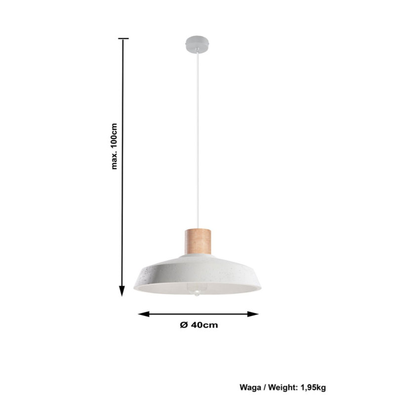 Värnamo 1 - Light White/Brown Dome Pendant