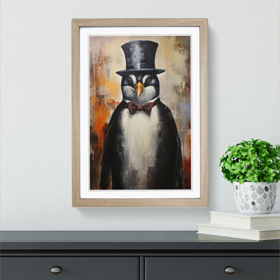XYZ-FRM-V1223-5057 Penguin Modern 1 Piece Single Picture Frame Wall Art