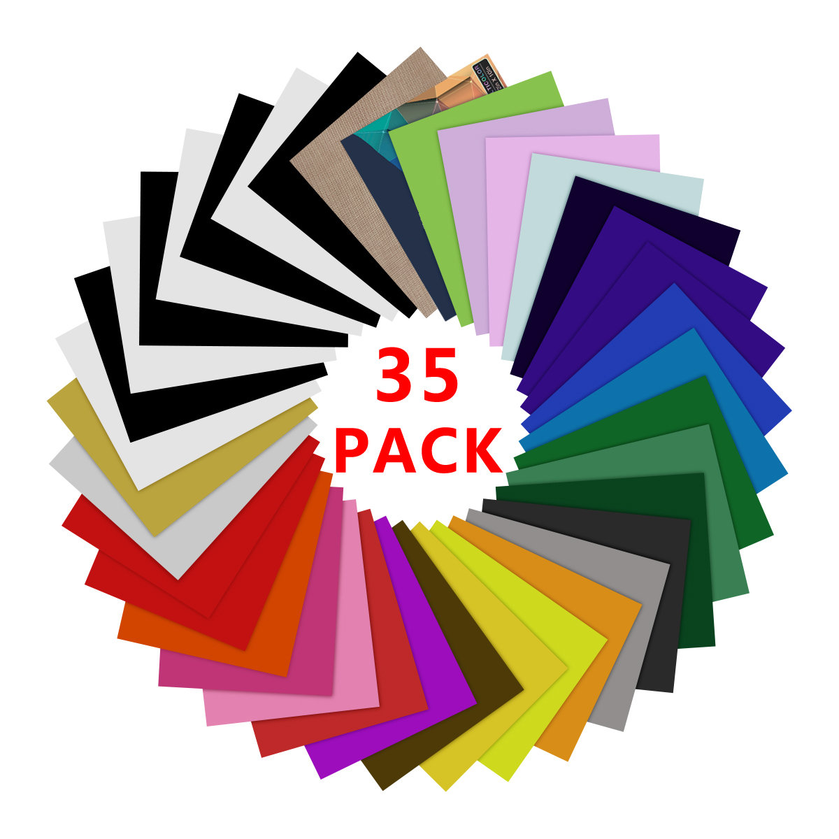 HTV Heat Transfer Vinyl Bundle :20 Pack Iron on Vinyl with 20 Popular  Colors HTV Bundle Easy Cut and Weeding Including 