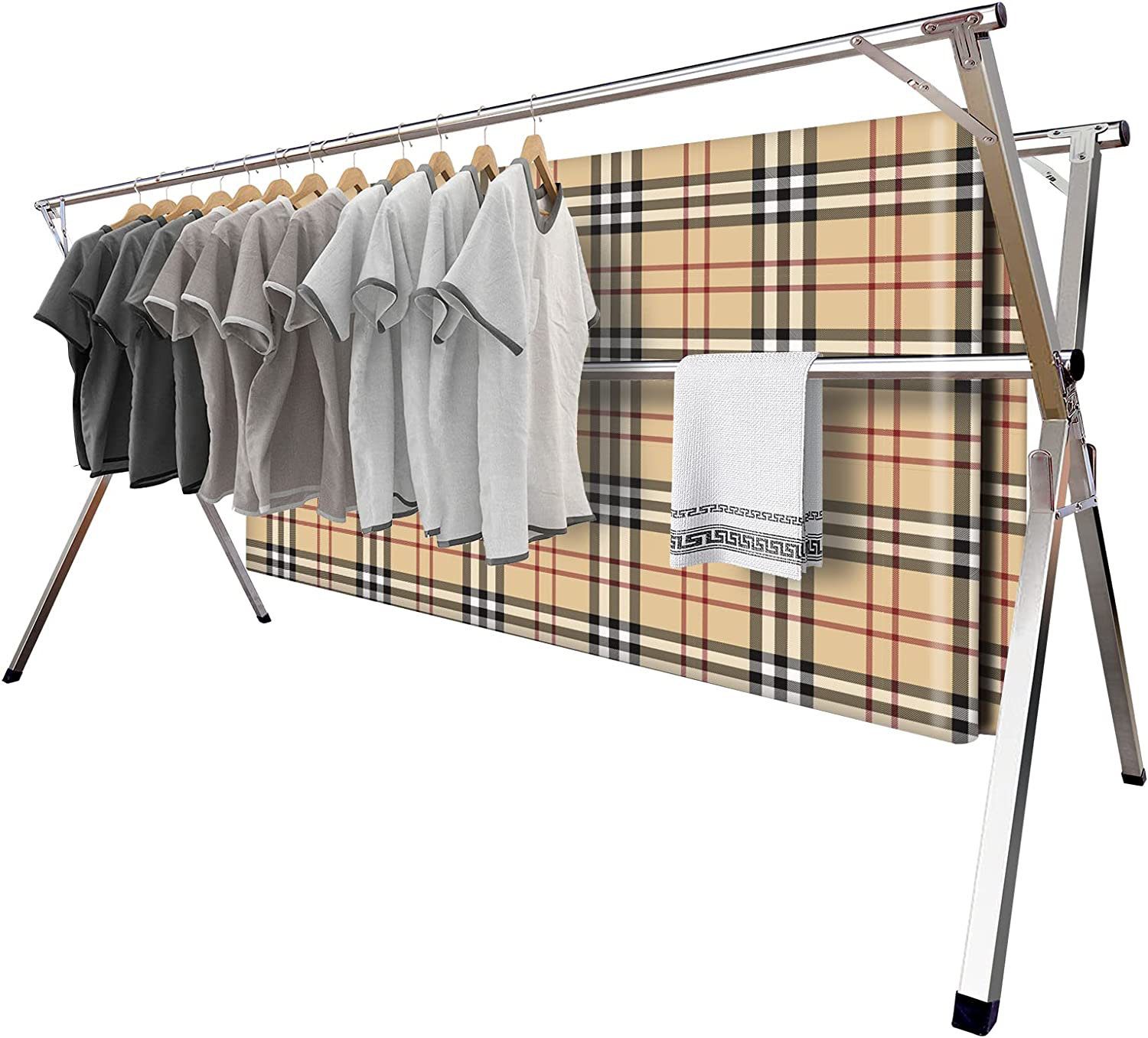 Heliodoro Stainless Steel Foldable X-Frame Drying Rack