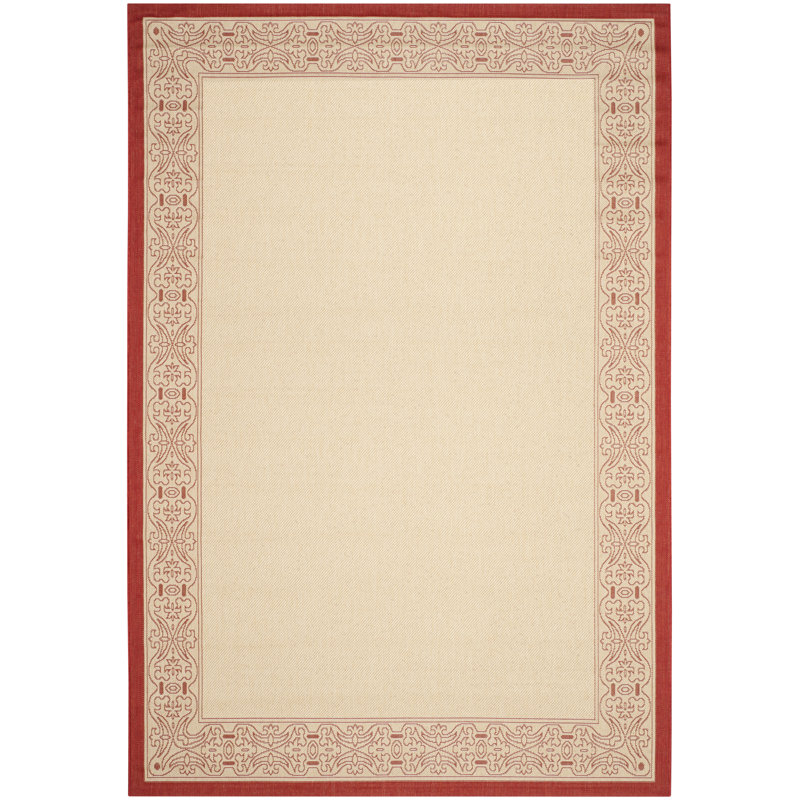 Saboun Performance Solid Color Indoor/Outdoor Area Rug, Rectangle 6'7" x 9'6"