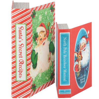  Ensemble de boîte de livre de recettes du père Noël