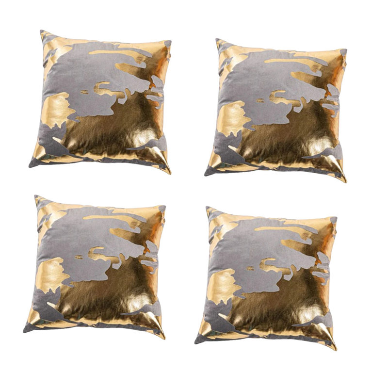 Coussin décoratif en velours, Gris