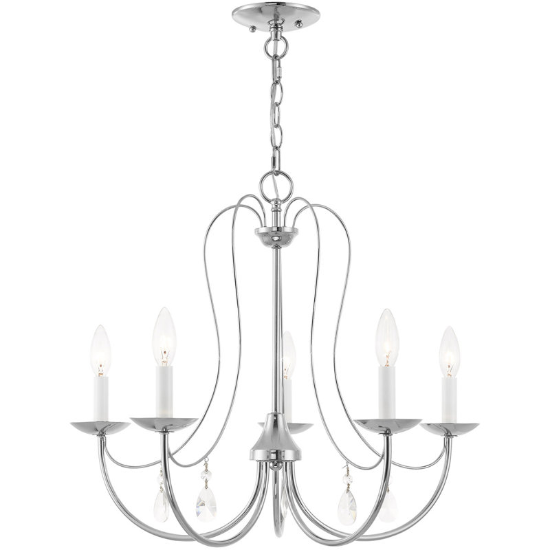 Gaiwan 5 - Light Dimmable Classic / Traditional Chandelier, Polished Chrome, No