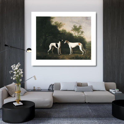 Red Barrel Studio® Unknown Gallery Wrapped Canvas Art Titled: Two Greyhounds