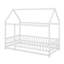 Lit simple en bois avec clôture-505989337