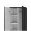Armoire de nettoyage avec cinq tablettes et porte-balais, noir / blanc-673327183