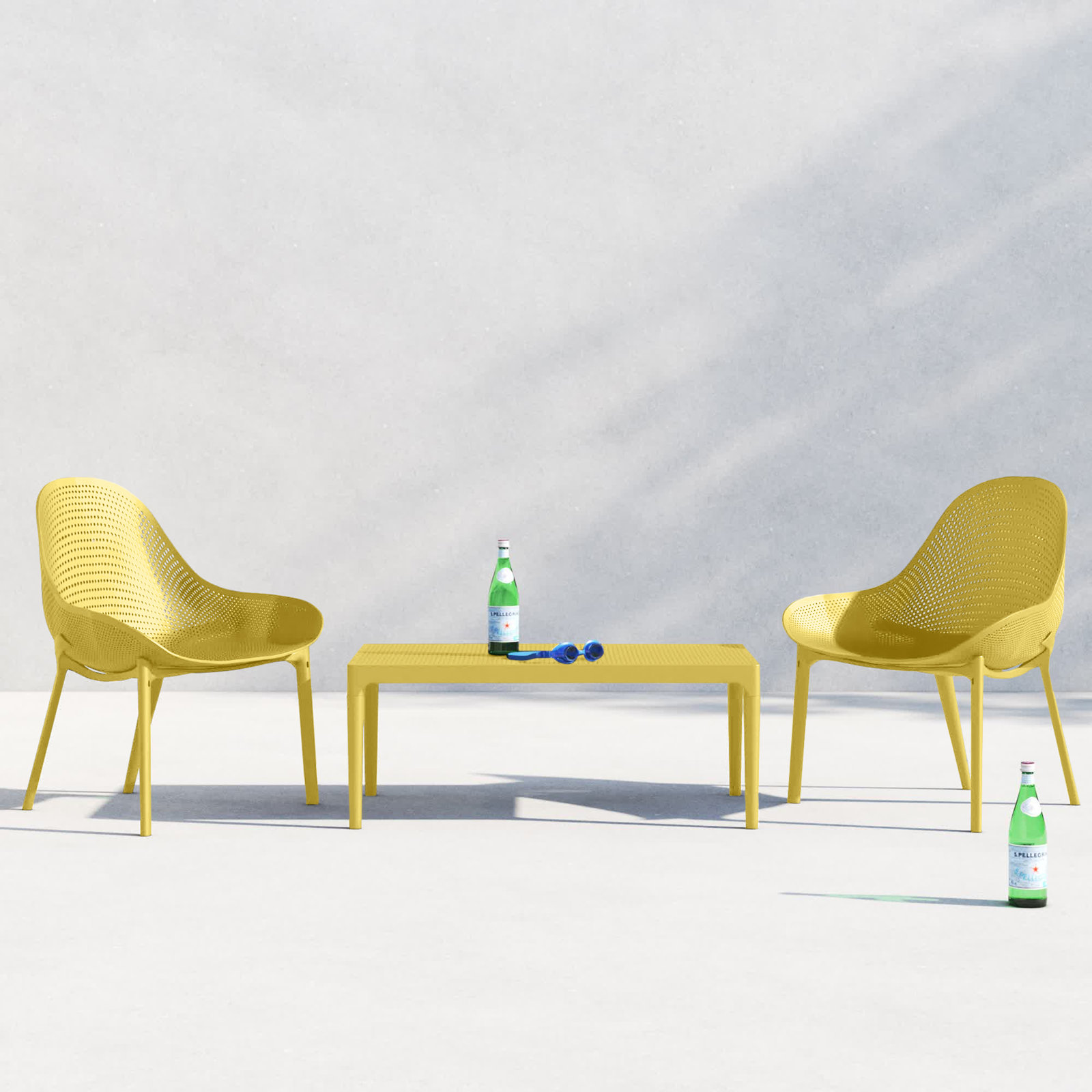 Farrah 2 - Person Patio Conversation Set, Yellow