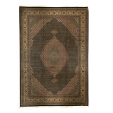 Hand-Knotted High-Quality Green and Beige Area Rug