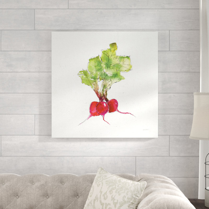 Veggie Market II Radish by Anne Tavoletti - Wrapped Canvas Painting, 76cm H x 76cm W
