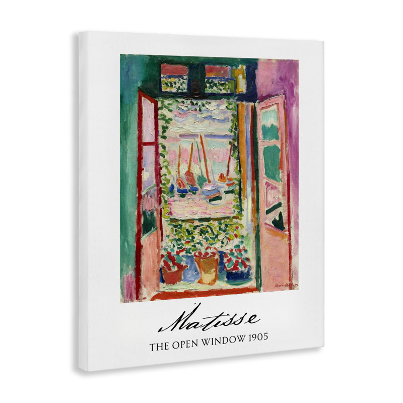 La toile Matisse The Open Window, design par Vintage Hustle, H 20 po x l 16 po