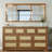 Rattan 10 Drawer Dresser, 59'' Wide Modern Farmhouse Chest of Drawers with Anti-Tipping Device-901737170