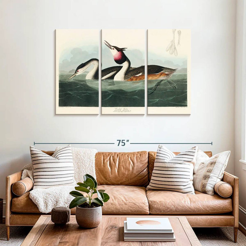 Brampt Crested Grebe, 36" H x 57" W
