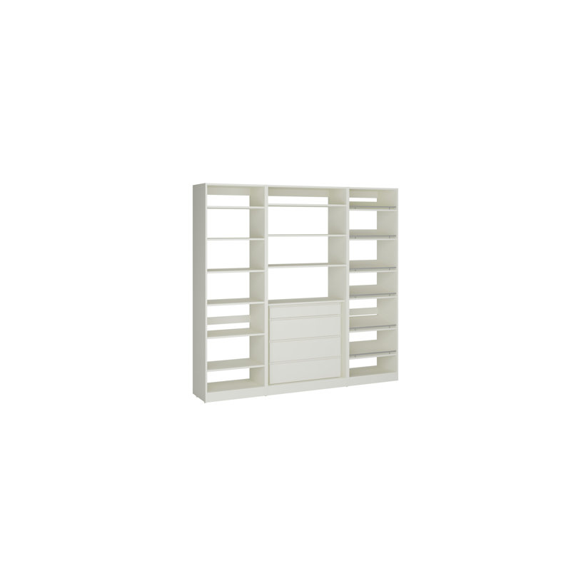 Closet System Reach-In Sets 24/36/24 Inches, White, 84"H x 84"W x 16"D