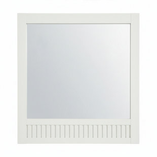 Through Lines Wood Flat Wall Mirror